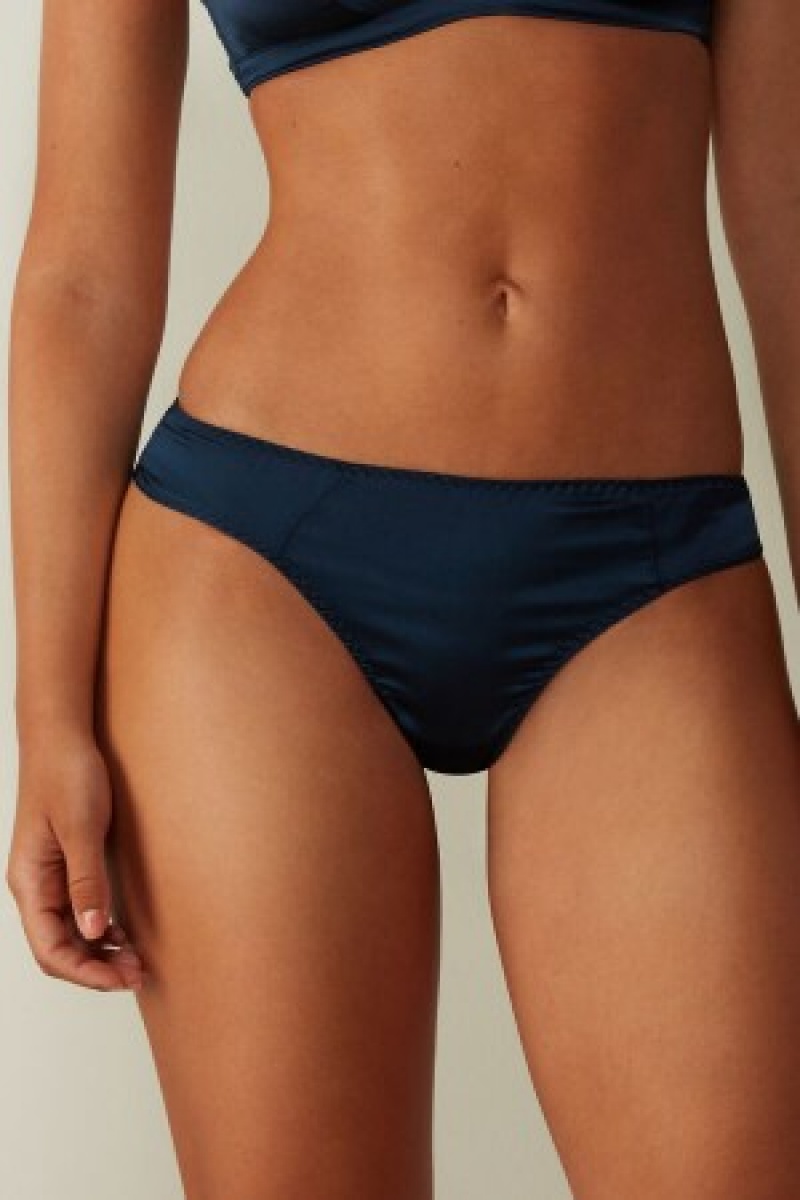 Intimissimi Silk Cheeky Briefs Blauw | BEDFL59860